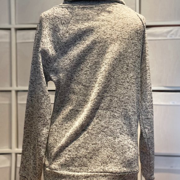 Derek Heart Grey Pullover Sweater with Cowl Neck - Picture 3 of 10